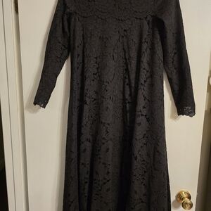 Dainty Jewells Black Lace Long Sleeve Dress